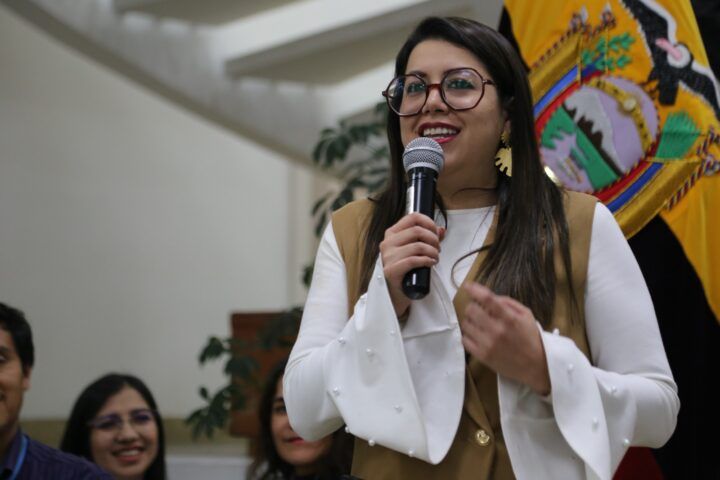 autoridades industria minera Ecuador Daniel Noboa Andrea Arrobo Ministra Energia Minas